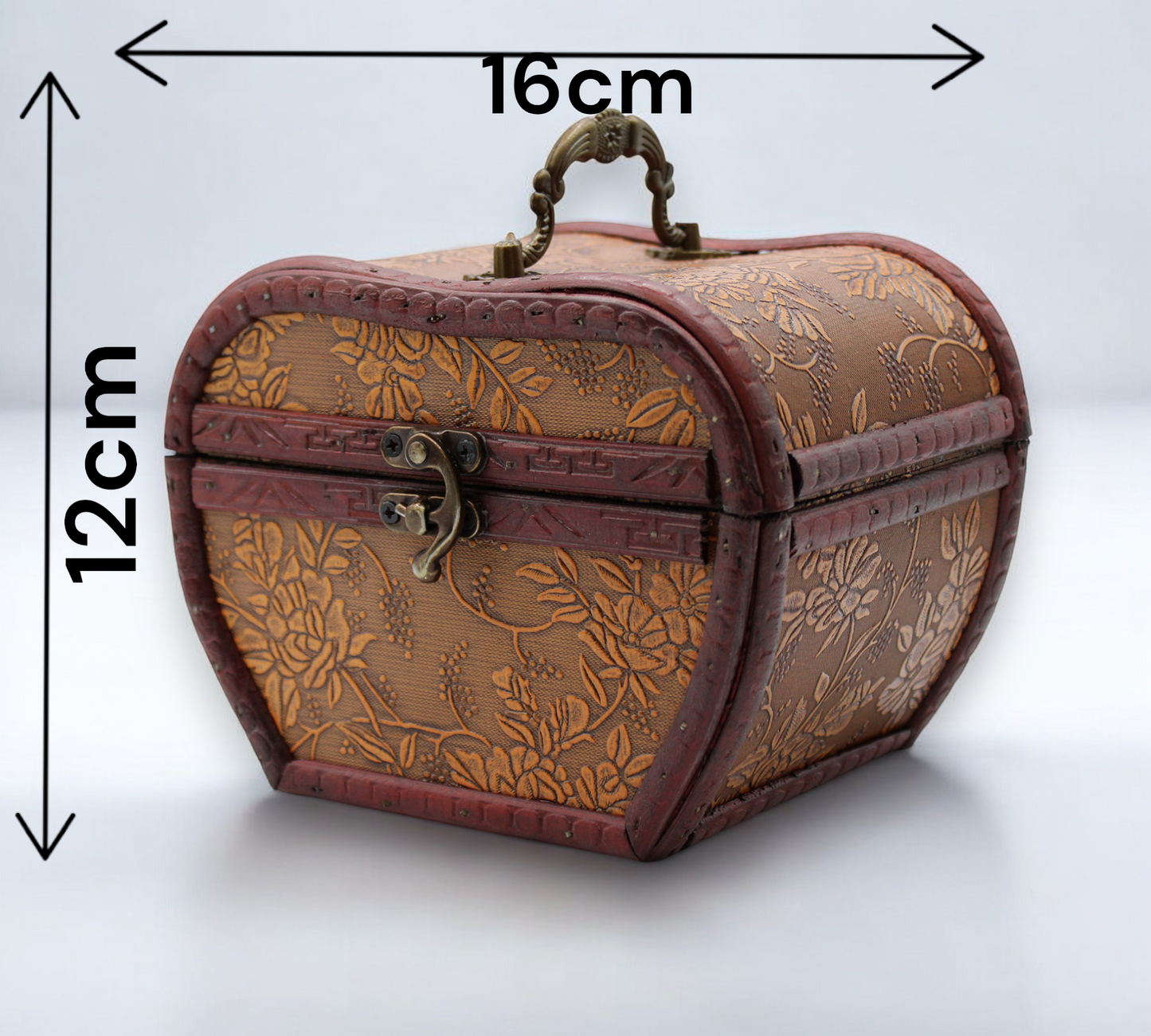 Apple Shaped 1920's Style Wooden Box