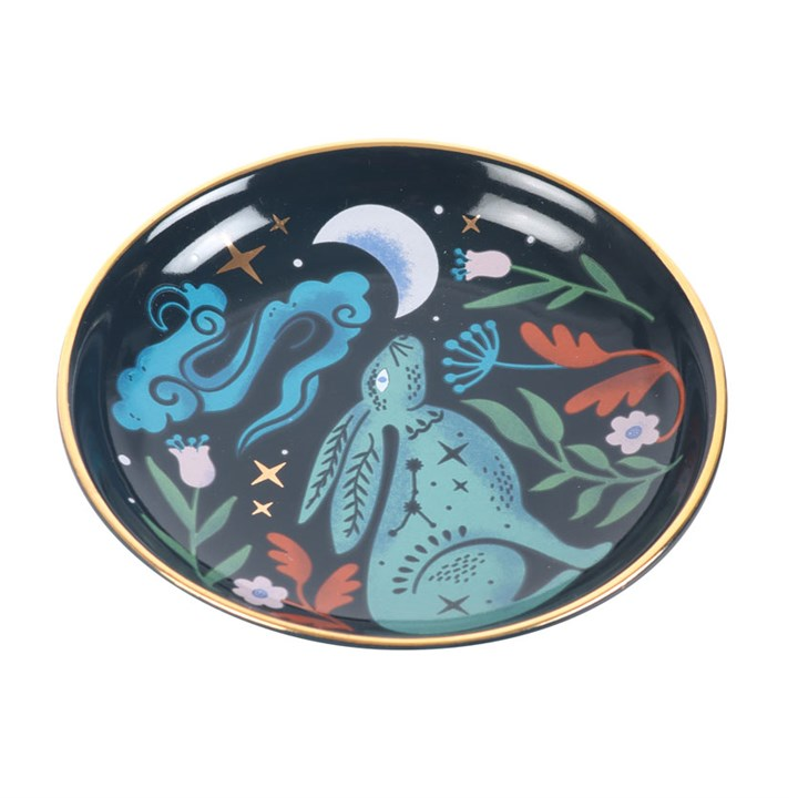 Midnight Hare Ceramic Trinket Dish 10.5cm