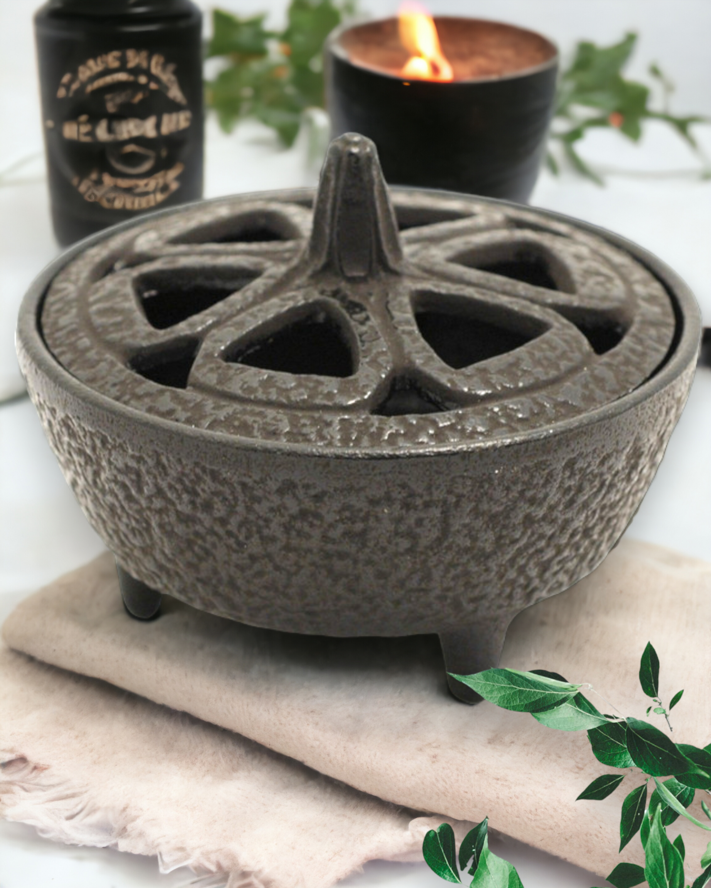 Cast Iron Resin Wax Incense and Charcoal Burner Wax