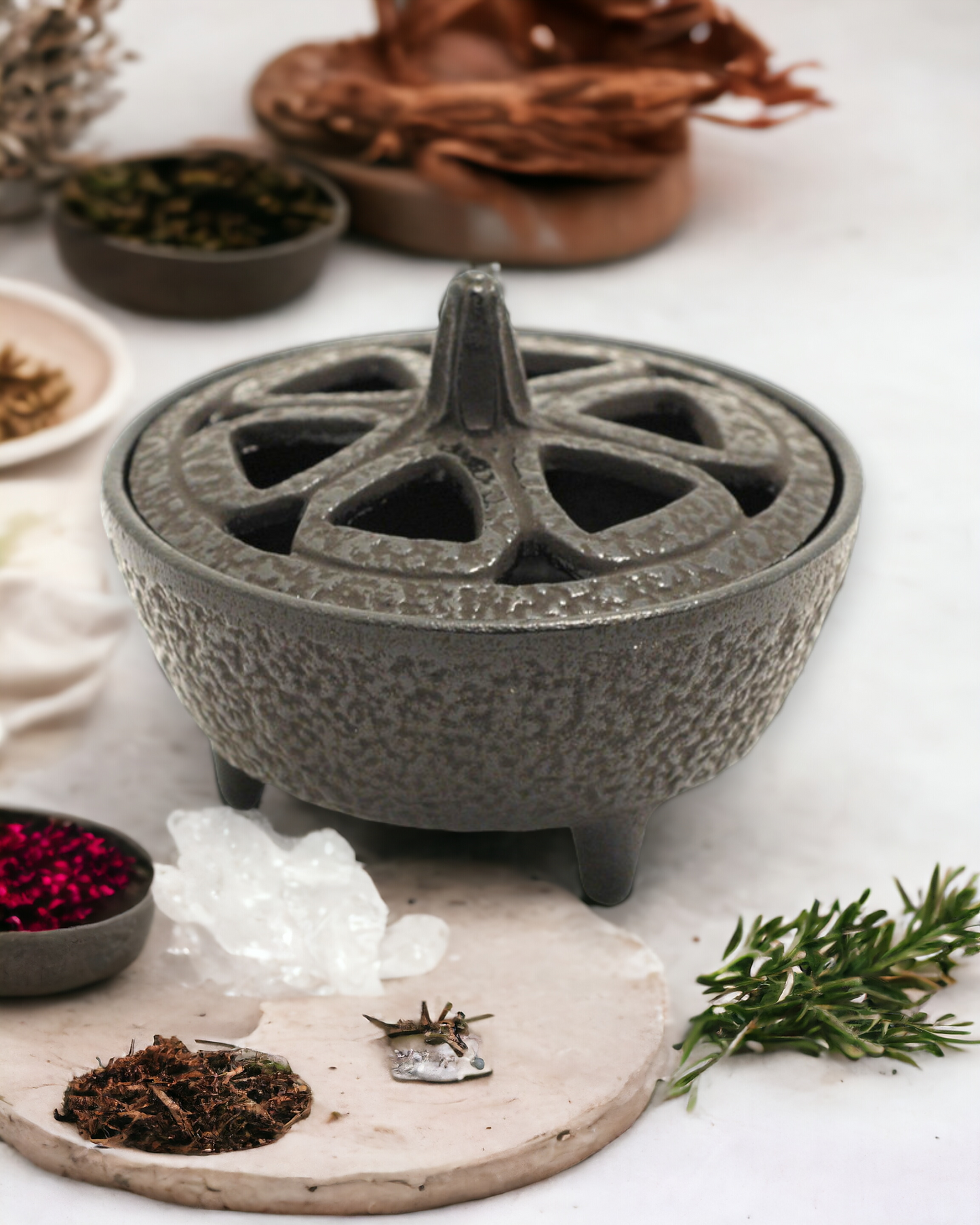 Cast Iron Resin Wax Incense and Charcoal Burner Wax