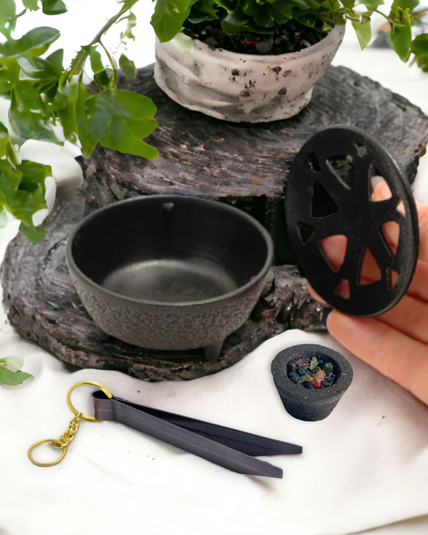 Cast Iron Resin Wax Incense and Charcoal Burner Wax