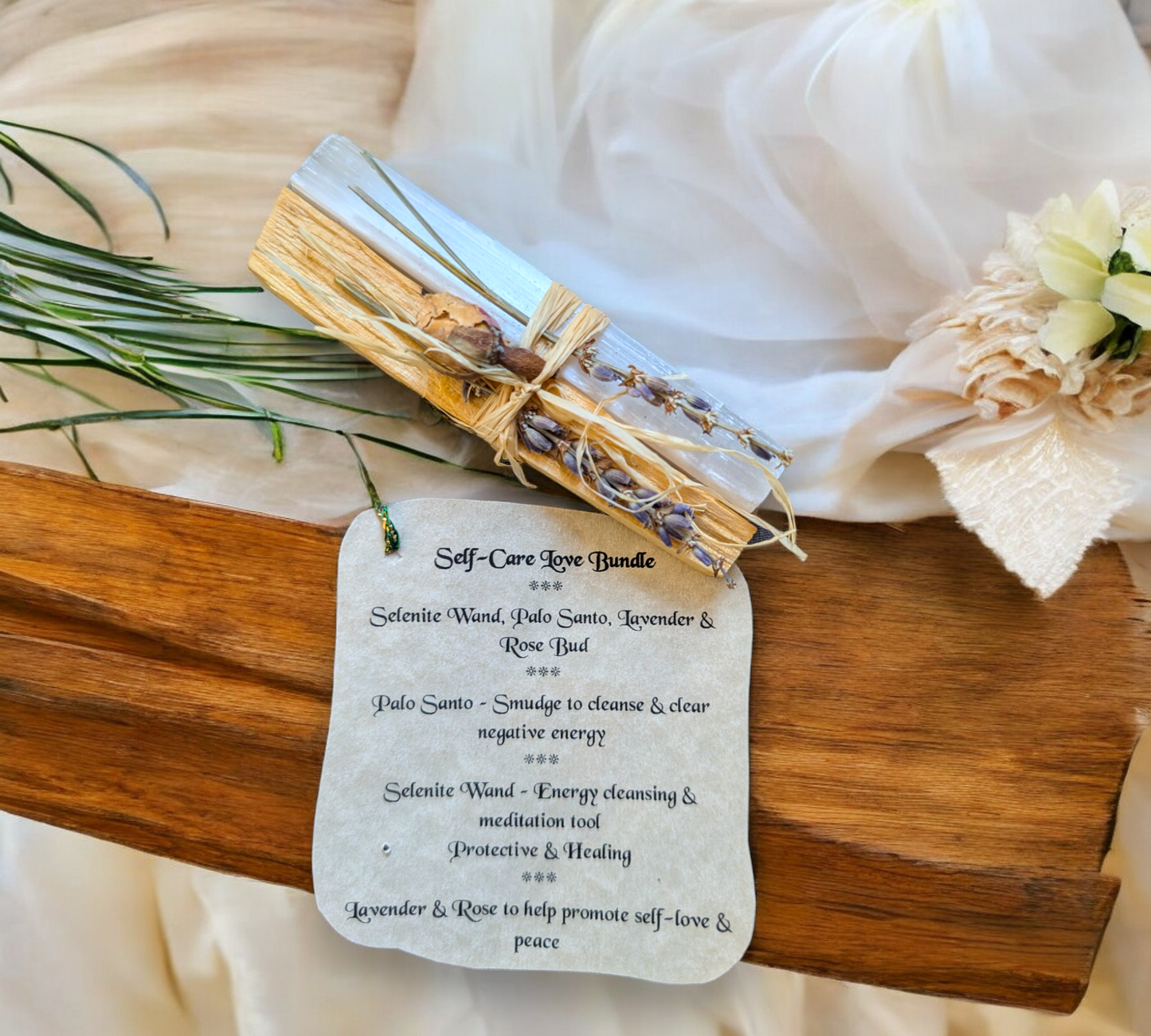 Self Care Love Bundle Gift - Selenite and Palo Santo
