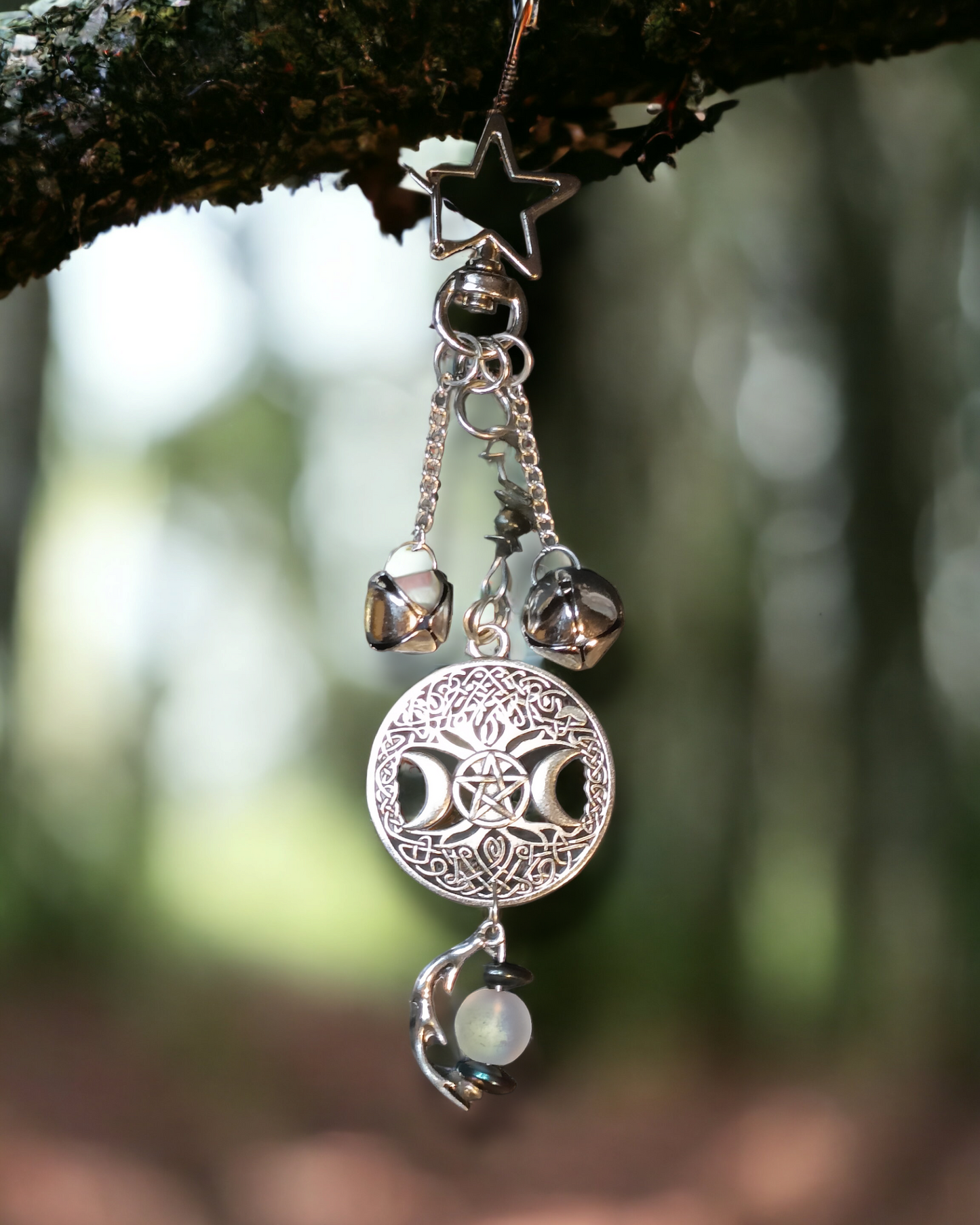 Lucky Bell Charms Silver Tone