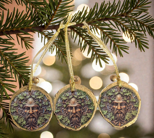 Yule Tree Decorations Krampus Horned God Green Man