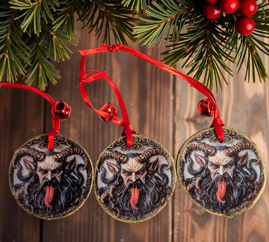 Yule Tree Decorations Krampus Horned God Green Man