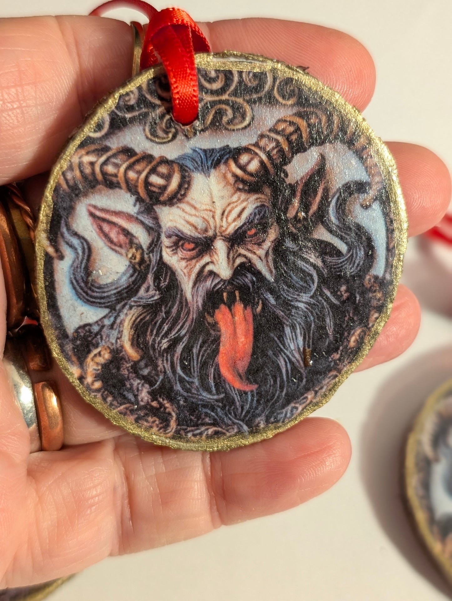 Yule Tree Decorations Krampus Horned God Green Man