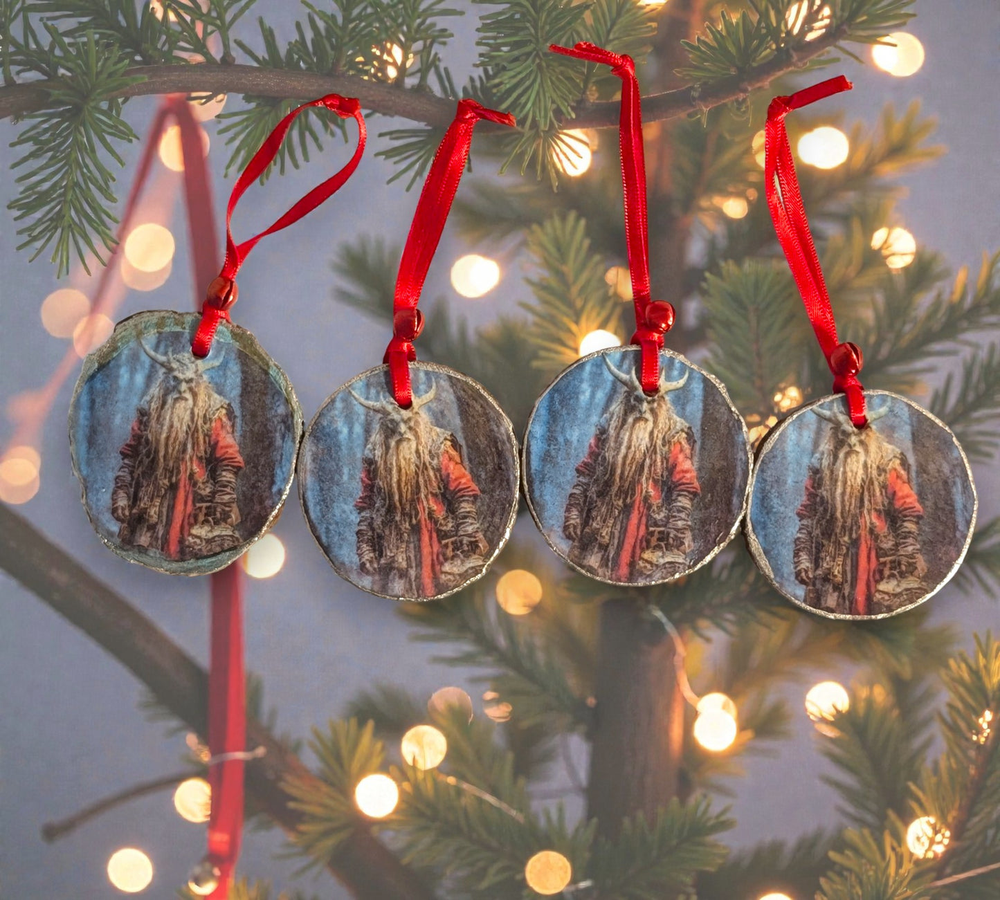 Yule Tree Decorations Krampus Horned God Green Man