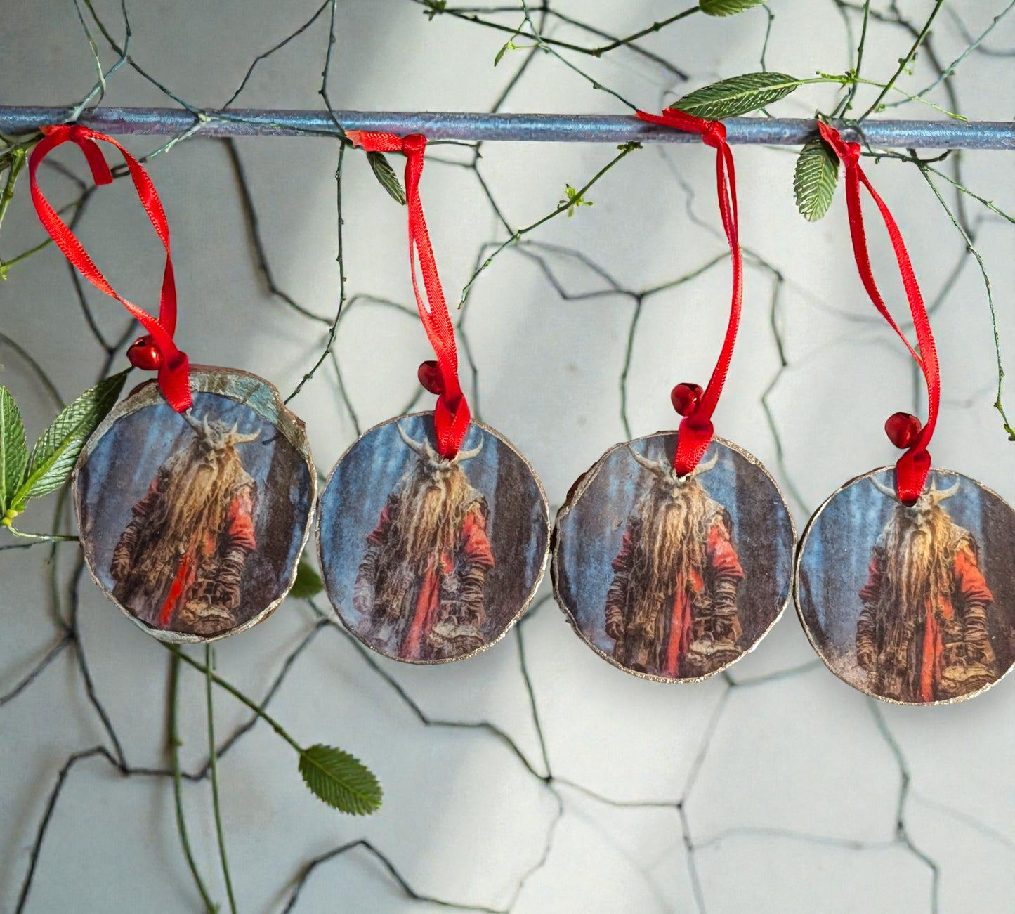 Yule Tree Decorations Krampus Horned God Green Man