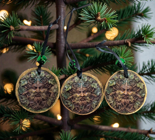 Yule Tree Decorations Krampus Horned God Green Man