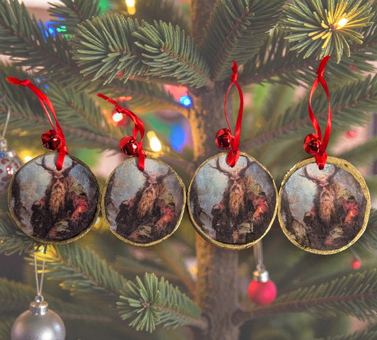 Yule Tree Decorations Krampus Horned God Green Man