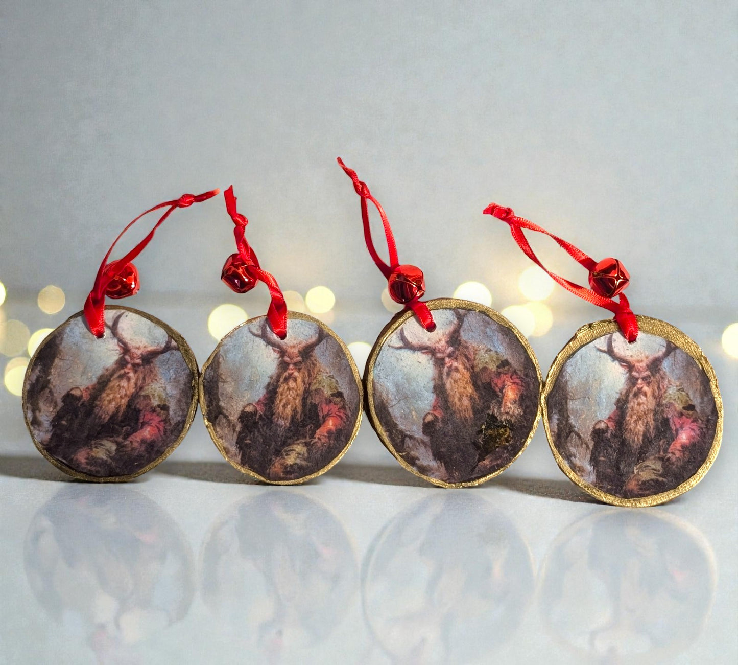 Yule Tree Decorations Krampus Horned God Green Man