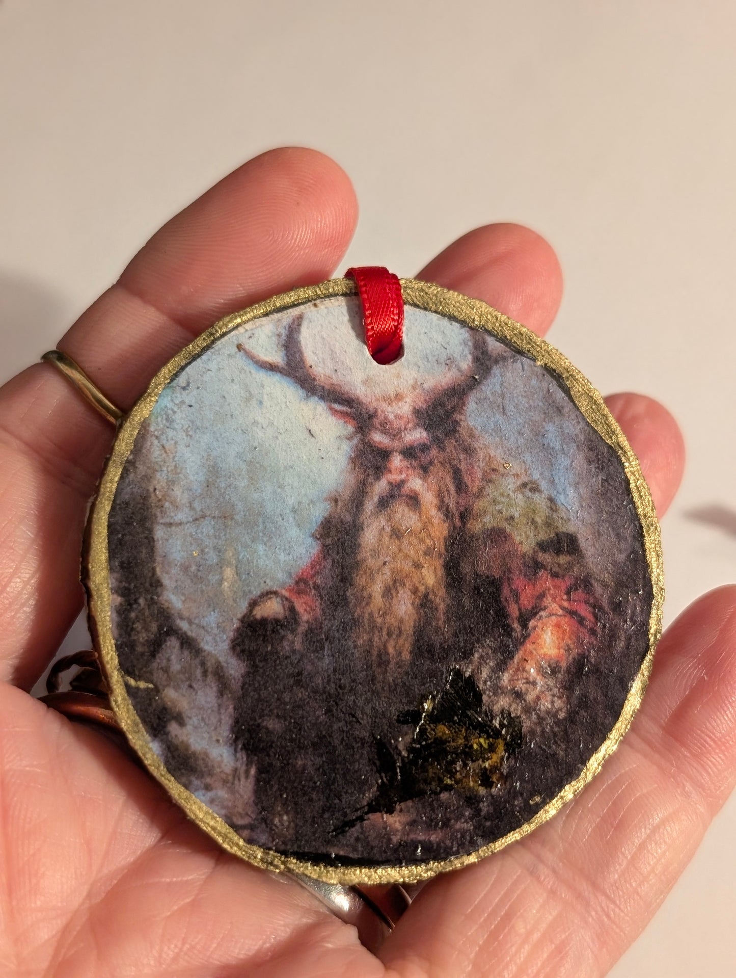 Yule Tree Decorations Krampus Horned God Green Man