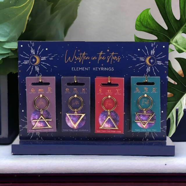 Alchemical Elemental Keyrings - Earth Air Fire Water – Love Mother